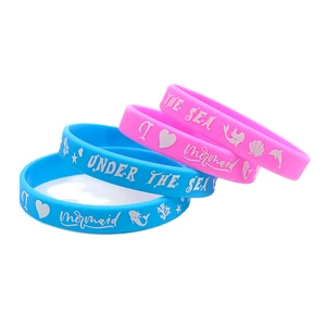 Hot Selling Sport Event Party Rubber Wristbands Glow in Dark Silicone Bracelets for Concert Customized Printed Rubber Wrist Band