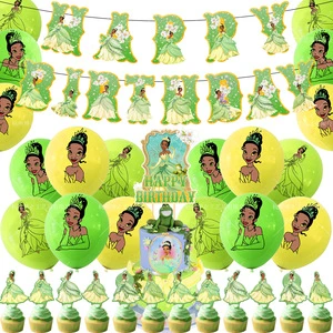 New Orleans Jazz Princess Birthday Party Decorations Kit With Hanging Banner Latex Balloons Cake Toppers and Centerpiece Ideas