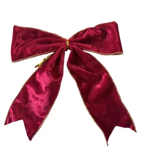 Iron Wire Velvet Butterfly Bow Ribbon for Christmas Tree Garland Decoration Handmade