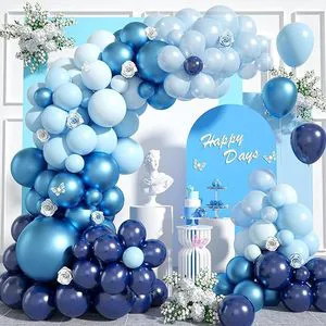 Blue Birthday Balloon Set Wedding Room Scene Layout Kit for Party Decorations Includes Arch Balloon
