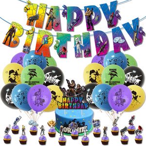 Fort-nite Birthday Party Supplies for Game Fans Party Favors for Boy's Gaming on Baby Shower Party Supplies Birthday Decoration
