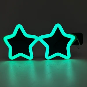 Hot Sale Halloween Creative Party Luminous LED Glasses EL Wire Neon Blinking Light up Sunglasses for Promotion