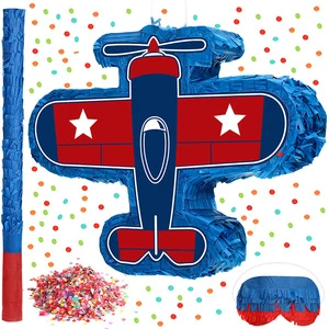 Game Gift Babyshower Decoration Airplane Theme Party Pinata Patriotic Birthday Party Paper Pinata Reusable Funny Party Favor