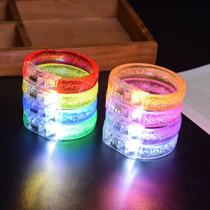 LED Bracelet Glow In Dark Flashing Wristband Music Concert Festival Party Favors Weddings Christmas Birthday Supplies