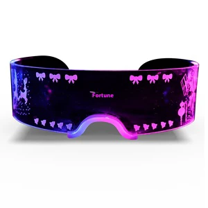 Colorful LED Light-Emitting Technology Syllabic Atmosphere Festival Fashionable Party Bar TikTok Sci-fi Glasses
