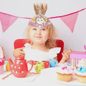 New Arrival Unicorn Paper Crown Cartooncute Photo Props for Teen Birthday Back to School Graduation Party Decoration Supplies