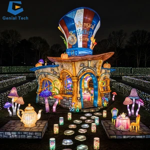 Custom Festival Light Project Solution Hat Lantern Illuminated for City Festival Lighting Events with Turnkey Solutions
