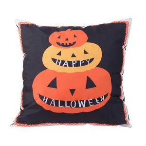 Halloween Pumpkin Pillow 20x20 Plush Digital Printing Festive Holiday Supply