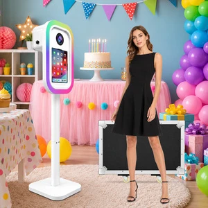 Advanced Oval IPad Photo Booth Machine Fits 12.9 Inch Tablets Camera IPad Photobooth Shell Instant Print Selfie Photo Booth