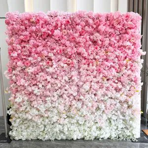 5D Three-dimensional Cloth-based Artificial Flower Wall Background Wall Outdoor Wedding Wedding Layout Landscaping Decoration