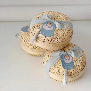 EID Mubarak Decoration Bamboo Gift Set Basket Festival Ramadan Kareem Gift Box Eid Candy Chocolate Cake Box Party Supplies