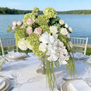 New White Pink Green Wedding Flower Arrangement Flower Ball Table Centerpiece Decor Floor Flower Road Leading Flowers Customized