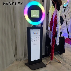 Rxfsp Portable iPad Photo Booth with 12.9'' LCD Screen Ring Light Selfie Function Portable Flight Case 2-Year Warranty