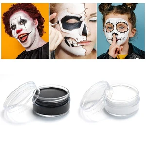 Professional 10g Oil Paint Palette for Body Art Halloween Party Cosplay Clown Makeup Black Face Painting Large Capacity Palette