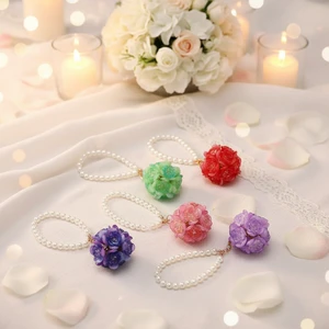 Wedding Party Favors for Guest Flower Beads Keychain Wedding Gifts for Guests Souvenirs Bridal Shower Favors Thank You Gifts