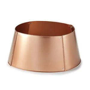 Christmas Tree Stand Round Design Copper Finish Plastic Home Decor