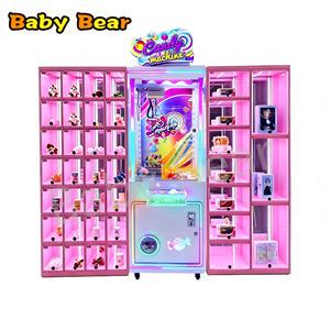 Baby Bear Candy Claw Machine Arcade Game Machine With Gift Box And Master Slave Key Display Cabinet Game Machine