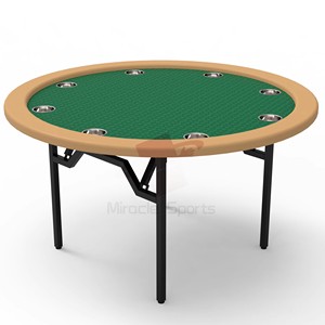 Modern Style Round Folding Poker Table With Cup Holder Green Layout For Poker Gamble