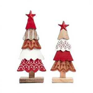 New Arrival Handmade Eco-Friendly High Quality Durable Unique Shaped Novelty Wood Xmas Tree Stand Accessory Perfect Christmas
