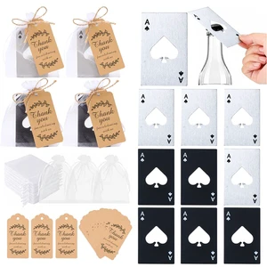 10 Sets Gifts for Wedding Guests Party Favors Bottle Opener Set with Thank You Tags for Guests Wedding Favors Party Suppliers
