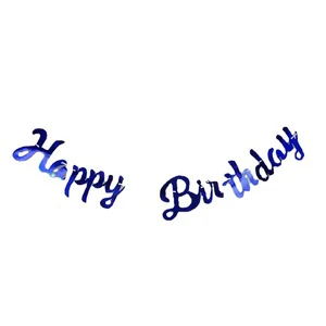 Happy Birthday Paper Letters Banner for Kids Party