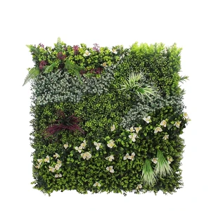Heightened Spliced Artificial Greenery Wall Outdoor Waterproof Plastic Plant Background Wall Home Garden Party Ornament