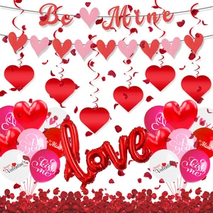Love Banner Valentine's Day Banner Balloon Set Engagement Wedding Party Decorations Wholesale Customize