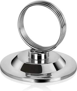 Stainless Steel Ring-Clip Place Card & Table Number Holder with Convenient Stand for Weddings & Events