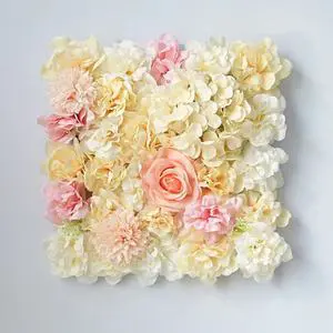 Hight Quality Artificial 3D Pink 30cm*30cm Flower Wall for Wedding Party Wall Backdrop Decor