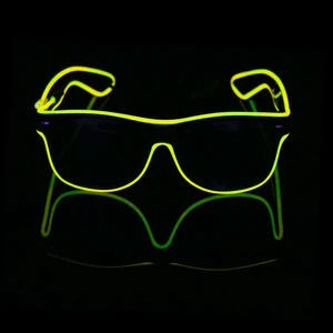 2024 New Fashion Light up Christmas Halloween Party Display Magnifying Rechargeable Party LED Glasses