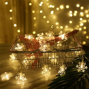 Xmas Gift Party Ornament Christmas Tree Decorative Lighting Snowflake Led String Lamp Safe Low Voltage With Battery Box