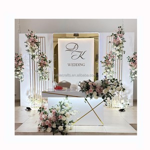 Custom Wedding Decorations Stage Acrylic Pvc Wedding Backdrop Panel Stand for Reception Mariage Decoration