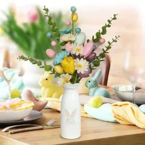 Factory Wholesale Easter Holiday Supplies Artificial Easter Tree Branches and Eggs Berries Eucalyptus Ornaments Flower Bouquet