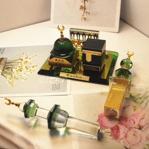 2025 Crystal Glass Ramadan Ornaments Gold Black Eid Mubarak Home Table Decorations Islamic Muslim Festival Ramadan Supplies
