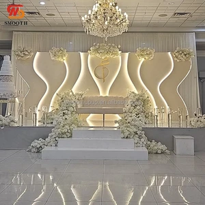 2025 Luxury Elegant White Pvc Acrylic Wall Backdrop Wedding Backdrop From China Supplier