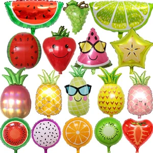 Wholesale of Unusual-Shaped Fruit-Printed Aluminum Foil Balloons, Birthday Decorations, Party Supplies, and Festive Accessories