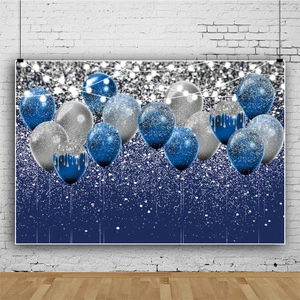 Background Decoration 50th Birthday Happy Backdrop Banner Sparkling Golden Banner Customized Party Supplies
