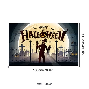 Halloween Backdrop for Photography Parties Decorations Creepy Ghost Scary Photo Backdrop Pumpkin Supplies Background Banner