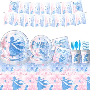 Party Decoration Cartoon Theme Birthday Party Tableware, Tablecloth, Napkins, Paper Towels, Plates Decoration