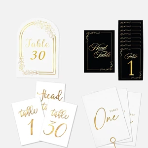 Wholesale Double-sided Table Numbers Cards Wedding Seat Cards Wedding Table Number Cards for Parties and Weddings