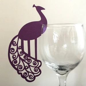 Peacock Laser Cut Seat Card Wedding Table Name Place Card Party Supplies