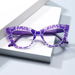 BL908 PC Unisex Fashionable Print Full Rim Rectangle Eyeglasses-Fun Eyewear for Parties & Daily Use with Fast Delivery