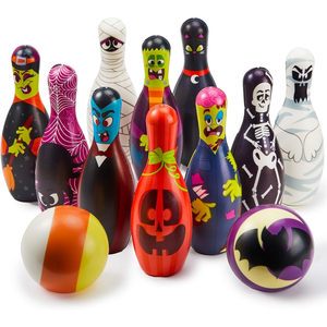 Premium Halloween Foam Bowling Set Kids Indoor Outdoor Toy Game and Party Decoration for Get-Together Events