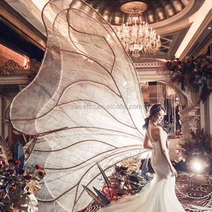 Wholesale LED Butterfly Backdrop Wedding Stage Decoration Wedding Metal Backdrop Arch for Sale