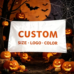 Hot Sale DIY Custom All Saints Day Celebration Party Advertising Flag Banner Eco-Friendly Digital Printing Bright Color JY Brand