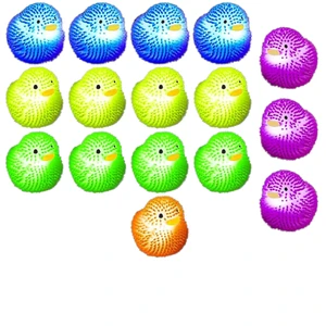 LED Puffer Ball Flashing Mini Rubber Disco Ducks for Halloween New Year's Birthday Pool Party Novelty Gag Toys