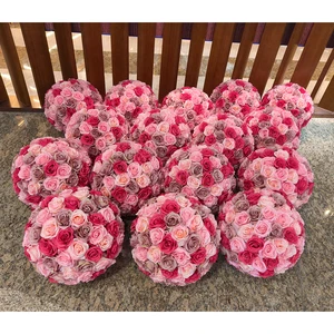 New Type Wedding Decoration Table Centerpiece Flower Wedding Road Pink Artificial Flower Red Arrangement Rose Floral Decoration