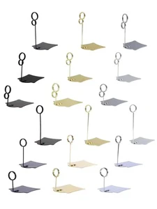 Customized Factory Store Stainless Steel Promotional Metal Table Number Card Holder Price Sign