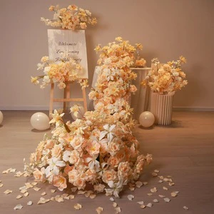 Waterfall Table Flower Birthday Waterfall Flower Finished Product Wedding Decoration On-site Wedding Welcome Floral Arrangement