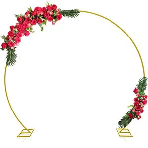 Event Party Stage Decoration Backdrops Gold Stainless Steel Frame Flower Backdrop Stand Birthday Decoration Wedding Arch